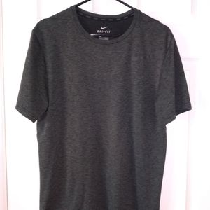 NIKE Dri-Fit Charcoal Gray Short Sleeved Shirt